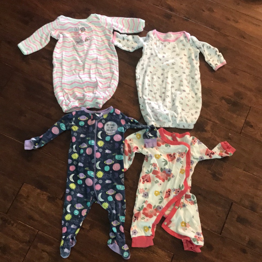 Lot of Girl Pajamas 3-6 months